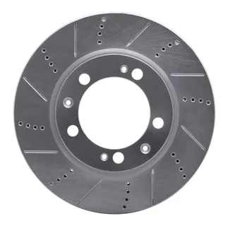 R1 Concepts EDZ-02009D Brake Rotor Drilled and Slotted Silver